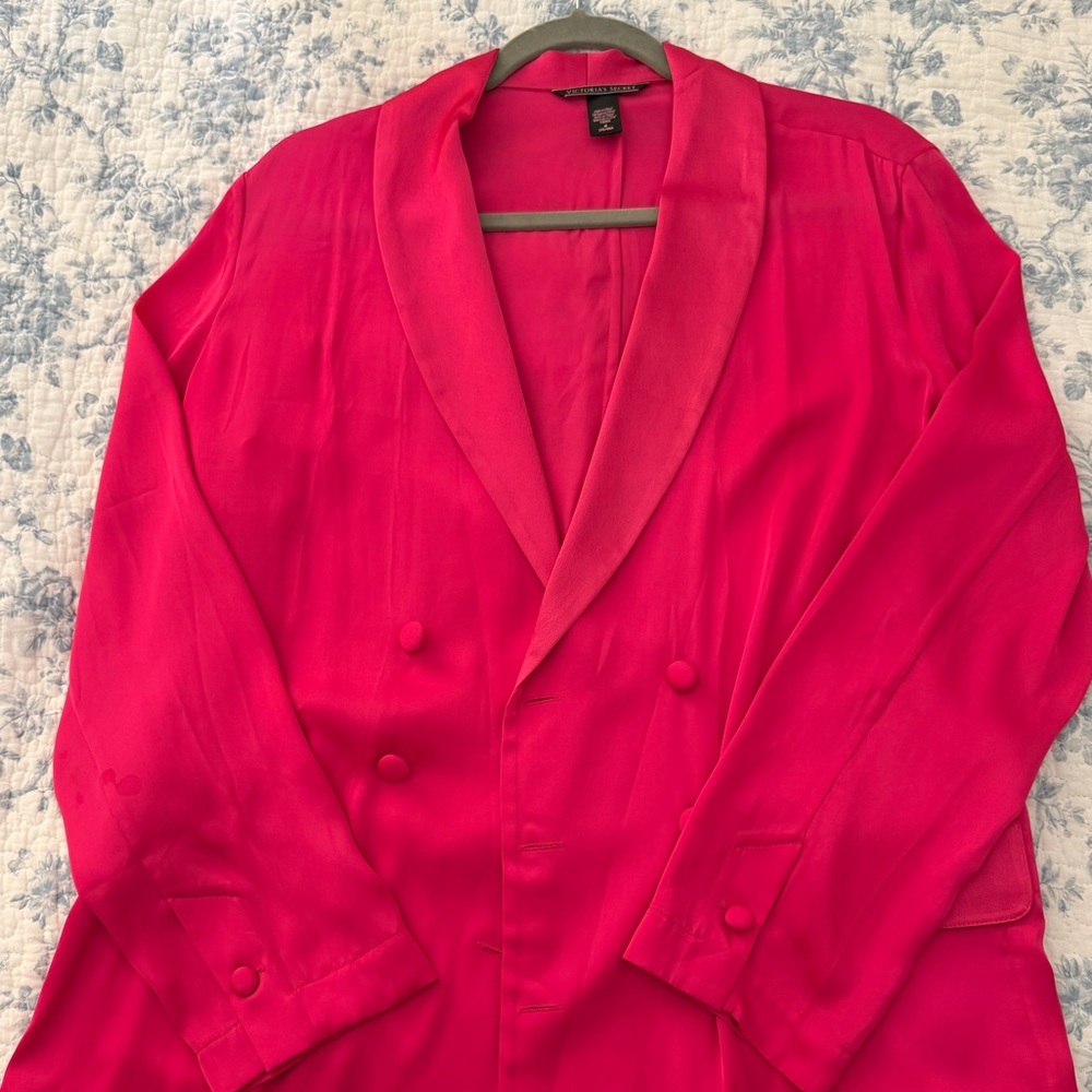 Victoria’s Secret Hot Pink Double Breasted Blazer & Mini Shorts Set